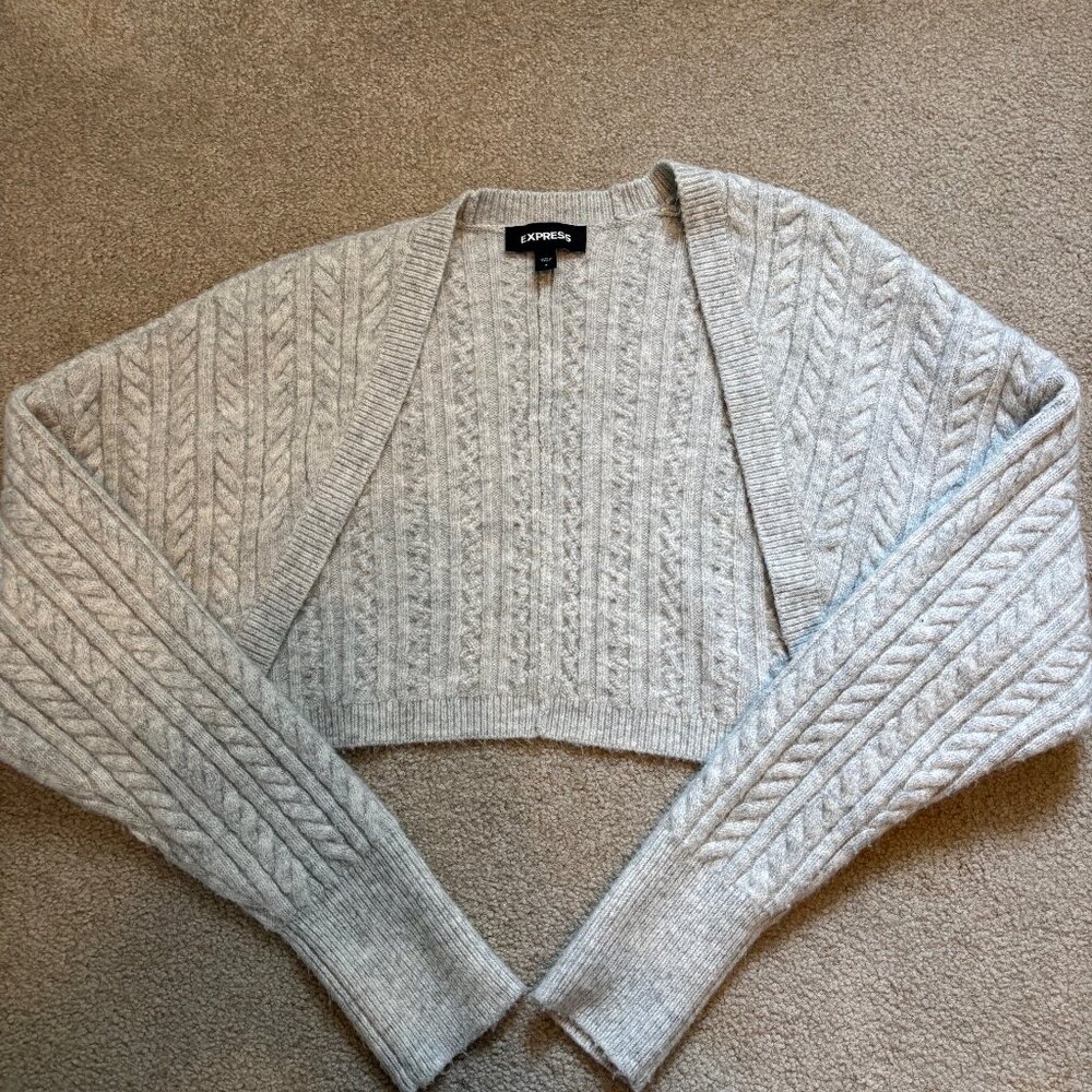 Express Ladies 3-pc cozy cableknit outfit - size Small